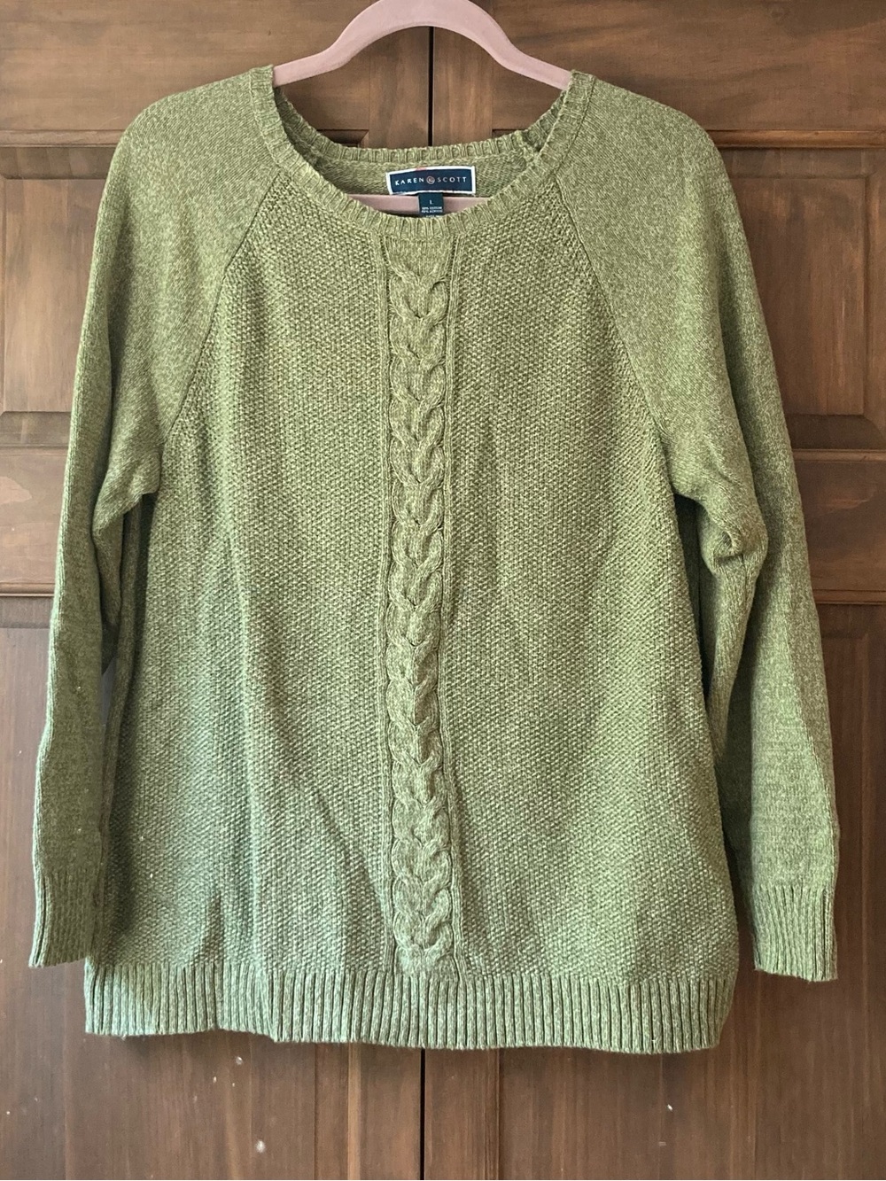 Karen Scott Green Sweater Large